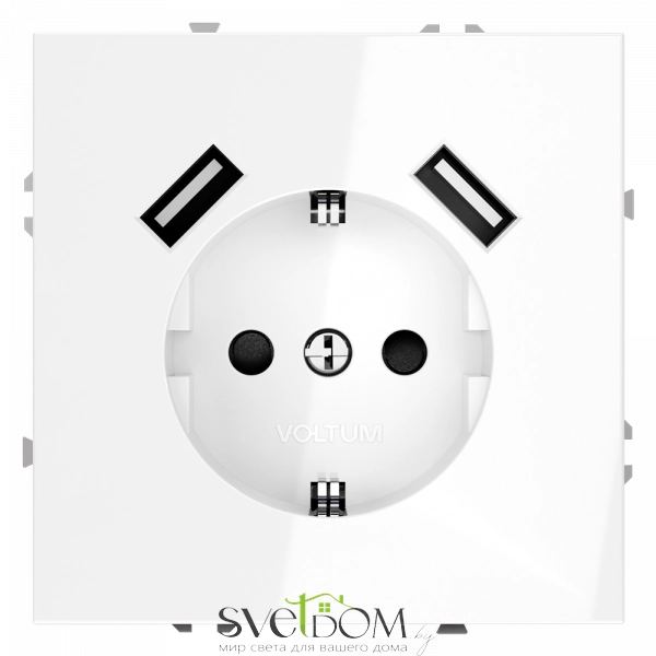 Розетка с USB, А+А Voltum S70 VLS040401 