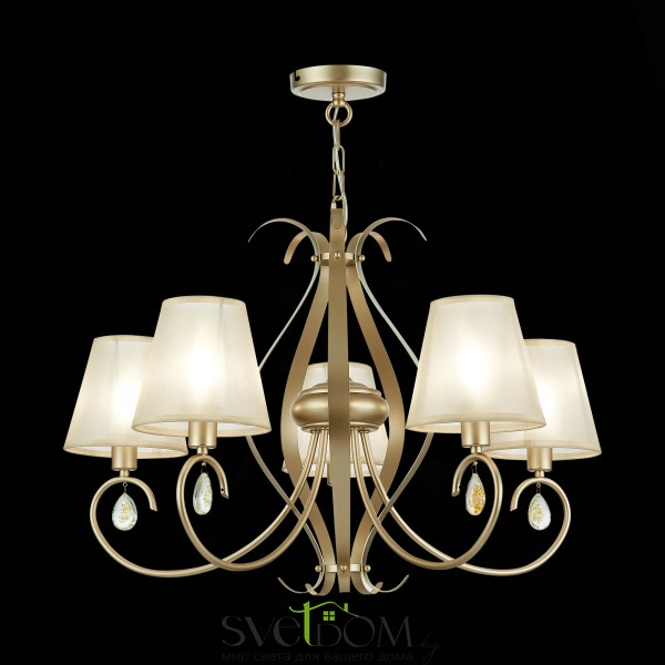 SLE111403-05 Светильник подвесной Шампань/Шампань E14 5*40W FOGGIA