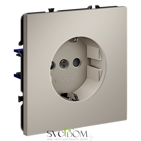 Розетки электрические с заземлением и шторками  Voltum S70 VLS040203  Voltum VLS040203