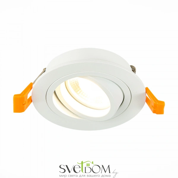 ST251.518.01 Св-к встр. Белый GU10 1*50W  IP20 L90xW90xH27 220V Без ламп Встраиваемые светильники