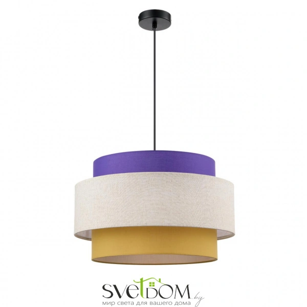8281/4 MODERNI LN26 183 черный/фиолетовый/бежевый/желтый, металл/текстиль Светильник подвесной E14 4*40W 220V PALERMO