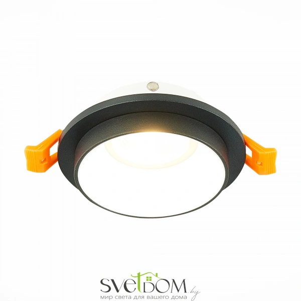 ST206.428.01 Св-к встр. Черный GU10 1*50W  IP20 D92xH38 220V Без ламп Встраиваемые светильники