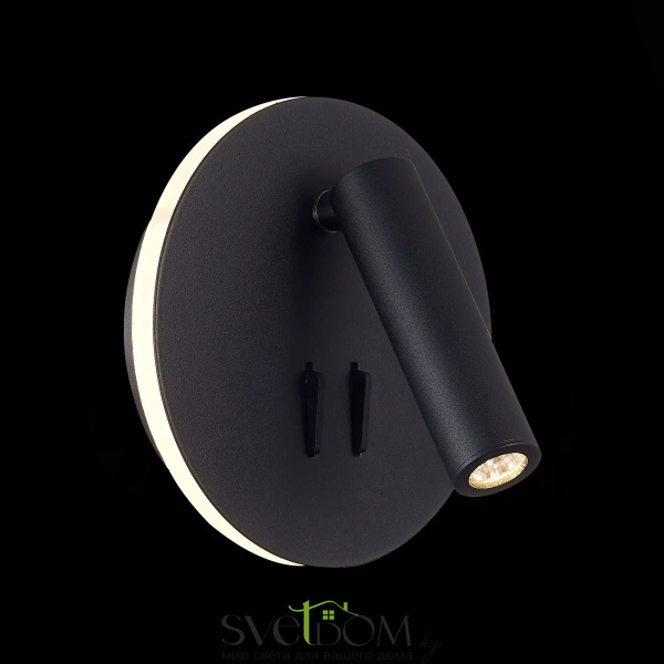 SL1586.413.01 Светильник настенный Черный LED 1*8W 3000K 624Lm Ra>80 24° IP20 L-xW155xH155 170-240V Настенные светильники