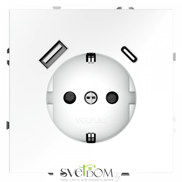 Розетка с USB, A+C Voltum S70 VLS040502 
