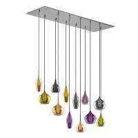 Lightstar 803125 Подвес PENTOLA 12x25W G9 chrome/amber, smoky, olive, plum