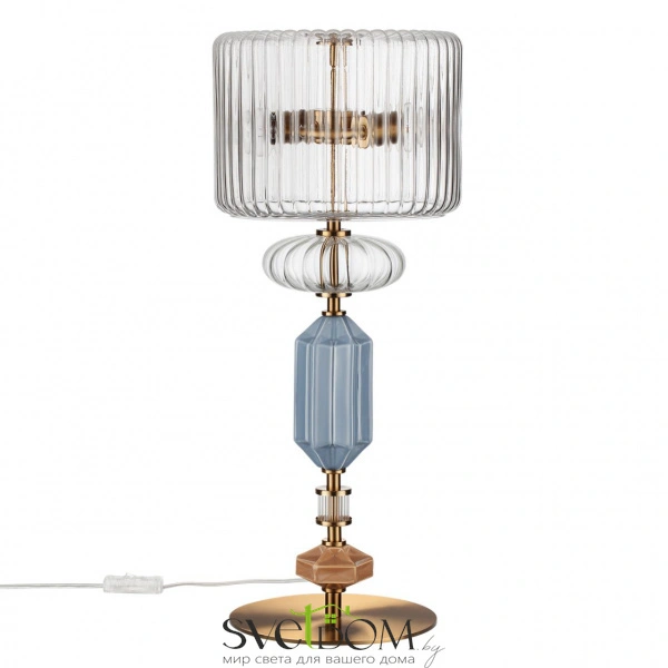 5414/2TA MODERN ODL_EX26 023 античная бронза/терракот/синий/металл/керамика Настольная лампа E14 2*40W TERRA