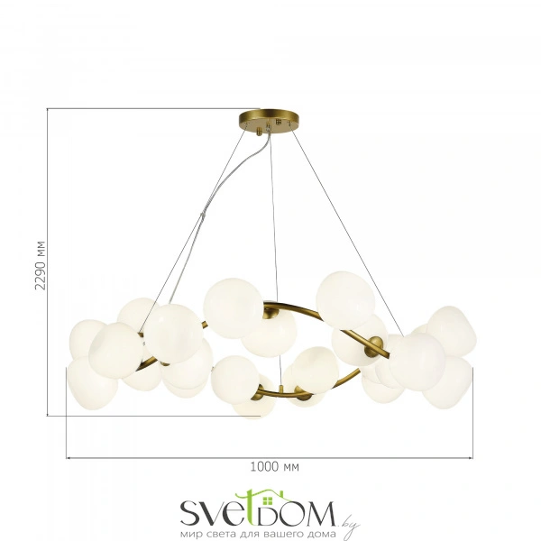 SL1519.303.24 Светильник подвесной ST-Luce Латунь/Белый G9 24*5W 4000K SWEVEN