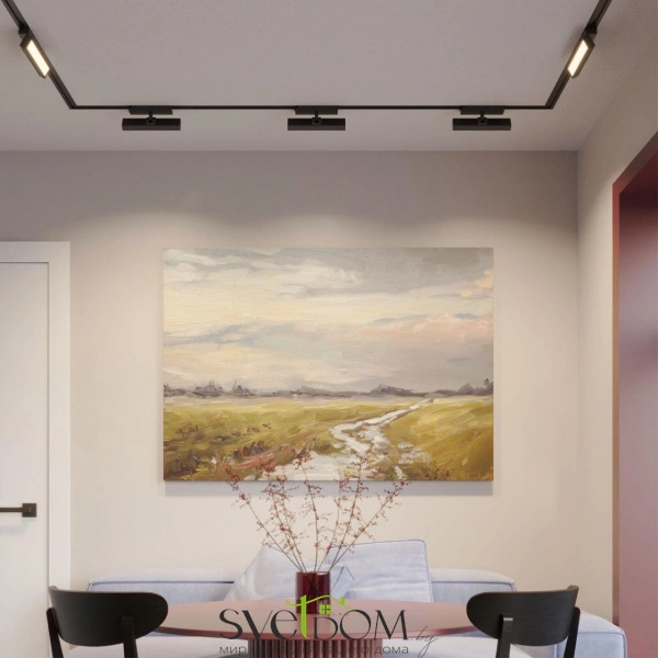 359771 PORT NT25 242 черный Светильник однофазный двухжильный трековый с переключ. цв. температуры IP20 LED 12W 180-265V 2700К/3200К/4000К STRATUS