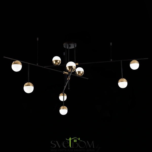 SL1507.422.09 Люстра потолочная ST-Luce Черный/Белый, Золотистый G9 9*5W 4000K ALBERO