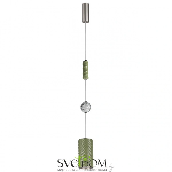 5451/18LA L-VISION ODL_EX26 017 зеленый/никель/металл/керамика/хрусталь/акрил Подвес LED x 18W 2000К/3000K/4000K/переключ. RIVERA