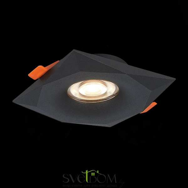 ST203.408.01 Св-к встр. Черный GU10 1*50W  L95xW95xH25 220V Без ламп Встраиваемые светильники