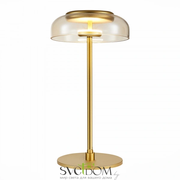 SL6002.204.01 Прикроватная лампа ST-Luce Золотистый/Янтарный LED 1*7W 4000K LAZIO