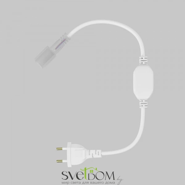 Коннектор питания с сетевой вилкой для гибкого неона AC220V 25x13 мм