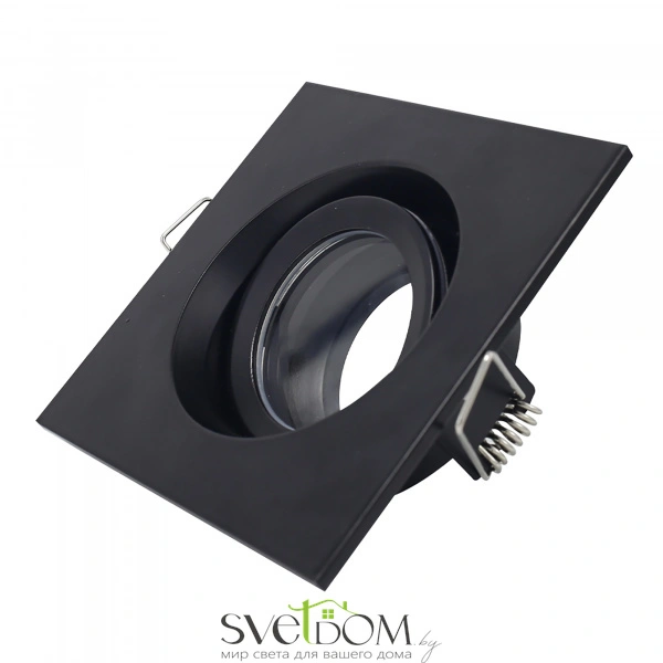 ST255.418.01 Св-к встр. Черный GU10 1*50W  IP65 L96xW96xH45 220V Без ламп Встраиваемые светильники