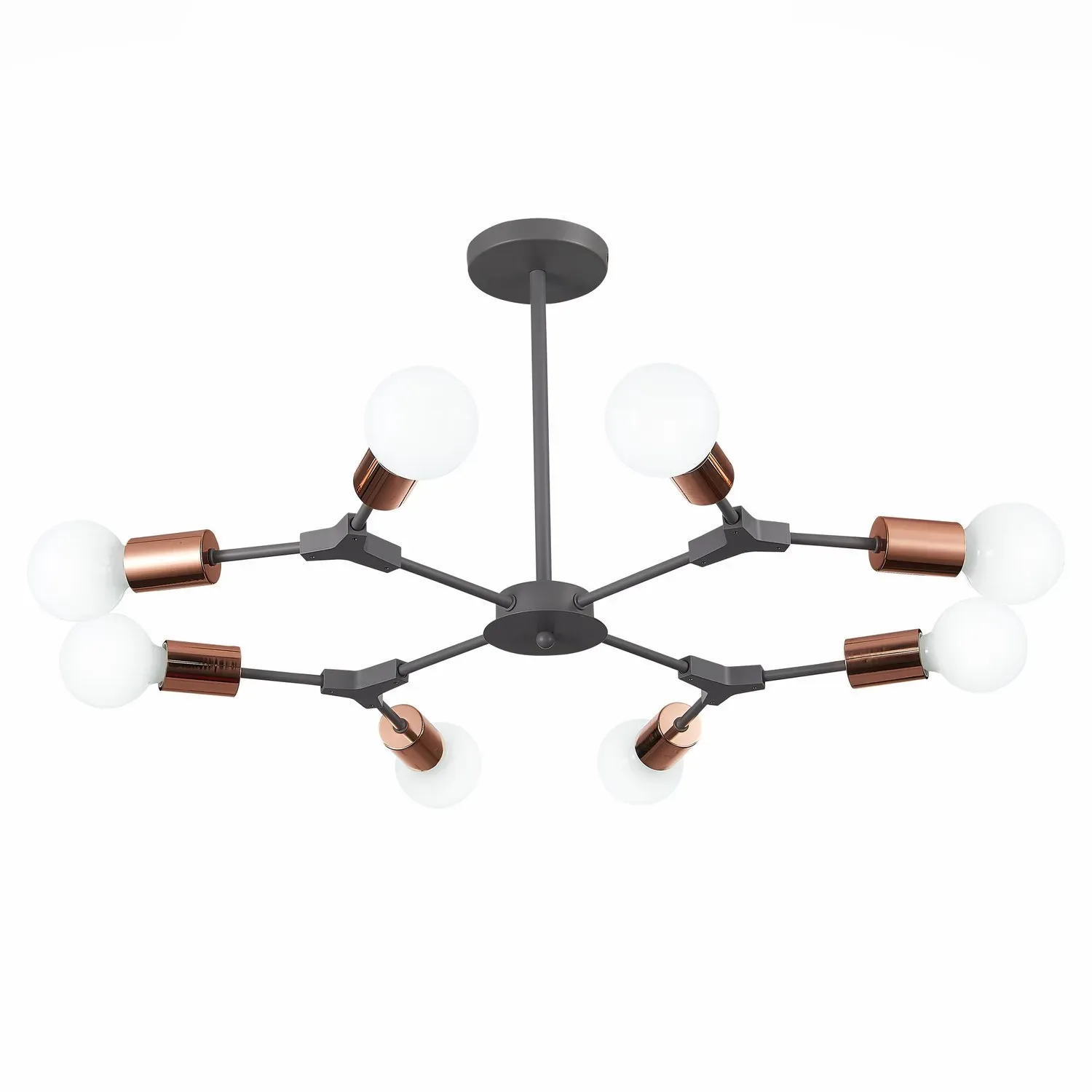 SLE106403-08 Светильник потолочный Серый, Розовое золото E27 8*60W PALARE