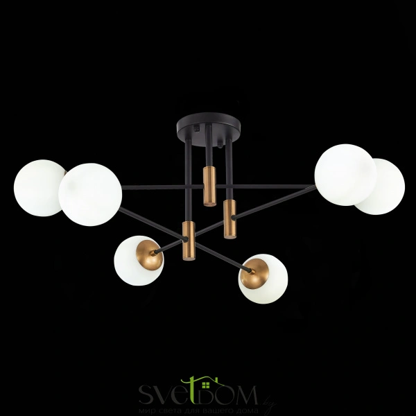 SL1203.402.06 Люстра потолочная ST-Luce Бронза,Черный/Белый E27 6*40W LIMANO