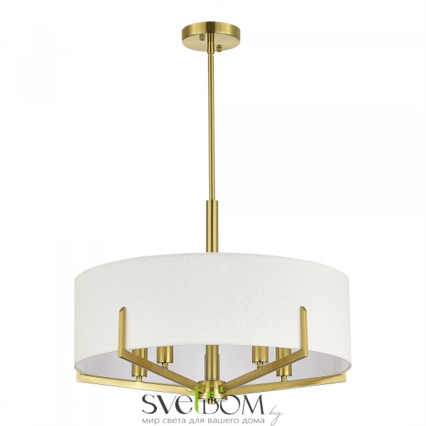 SLE3010-303-05 Светильник подвесной Латунь/Белый E14 5*40W LINTON