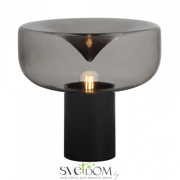SL6014.404.01 Прикроватная лампа ST-Luce Черный/Дымчатый E27 1*40W RIPPLE