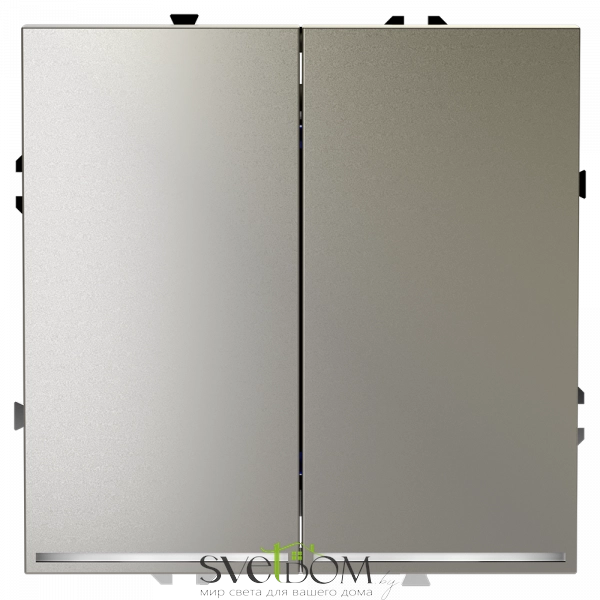 купить Проходной переключатель двухклавишный с подсветкой Voltum S70 VLS020404  VLS020404 Voltum Проходной переключатель двухклавишный с подсветкой Voltum S70 VLS020404  VLS020404 Voltum