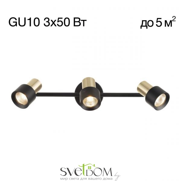 Citilux SAT CL505631 Спот поворотный с выключателем Чёрный+Золото