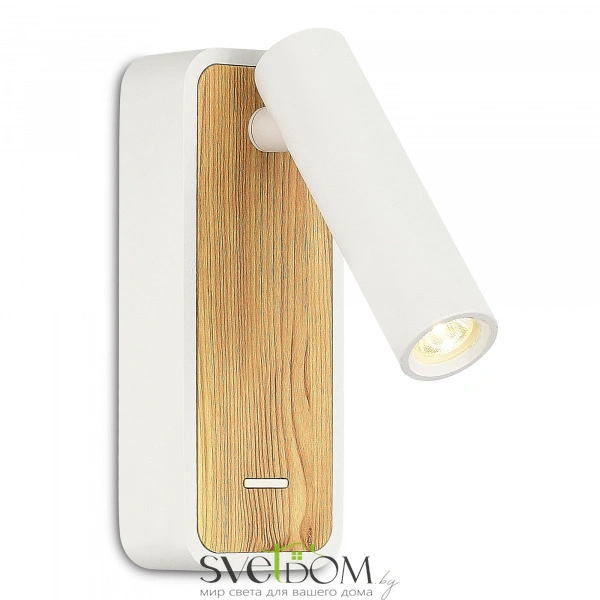 ST160.531.03 Светильник настенный ST-Luce Белый, Светлое дерево/Белый LED 1*3W 3000K Настенные светильники