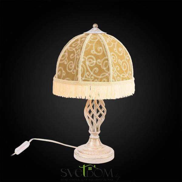 Citilux Базель CL407805 Настольная лампа с абажуром Вышивка Патина