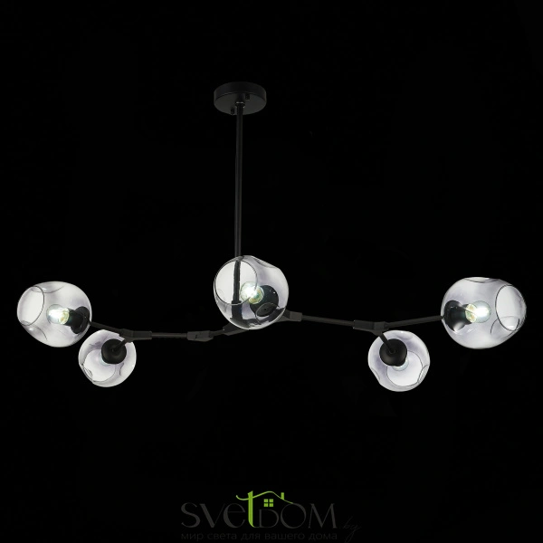 SLE154843-05 Светильник подвесной Черный/Дымчатый E27 5*40W RAMETTO