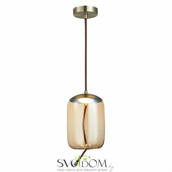 SL6108.323.01 Люстра подвесная ST-Luce Бронза/Янтарный LED 1*10W 3000K OZZIO
