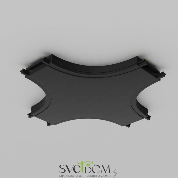 Коннектор питания X-образный Radity черный TRA084CX-11B