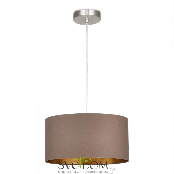 SLE300573-01 Подвес Никель/Темно-бежевый, Золотистый E27 1*40W BRESCIA