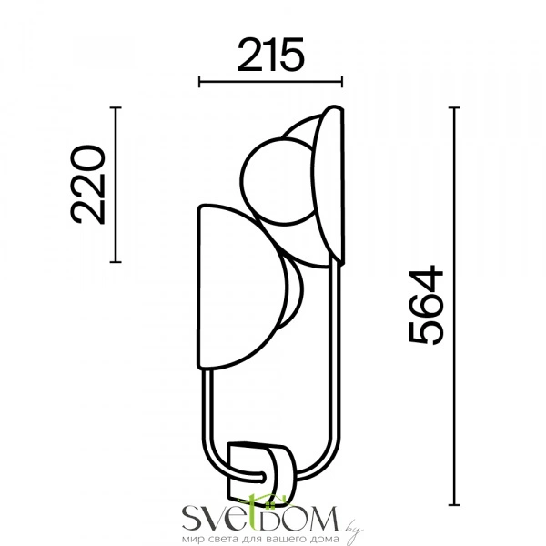 Настенный светильник (бра) Maytoni MOD164WL-02BS1