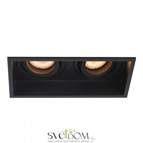 ST261.418.02 Св-к встр. Черный GU10 2*50W IP20 L91,5xW17,2xH5,2 220V Без ламп Встраиваемые светильники