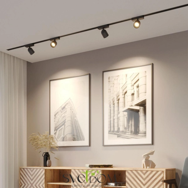 359803 PORT NT25 246 черный Светильник трековый однофазный двухжильный IP20 LED 10W 180-265V 3000К SOLETTE