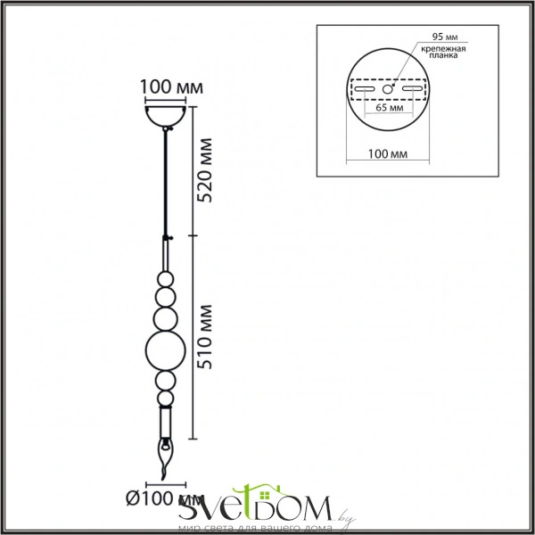 8106/1 MODERNI LN26 000 черный/золото, металл Подвес E14 40W 220V NANA