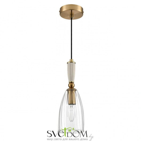 8284/1A SUSPENTIONI LN26 389 античная бронза/прозрачный, металл/керамика/стекло Подвес Е14 1*40W 220V DERBI