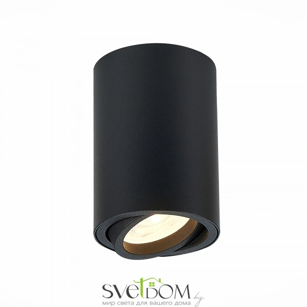 ST108.407.01 Светильник потолочный Черный GU10 1*50W  IP20 D70xH100 220V Без ламп Накладные светильники