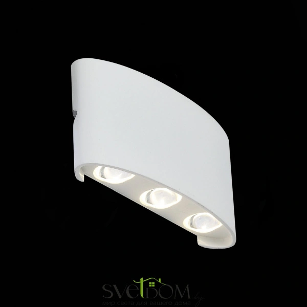 SL089.501.06 Светильник уличный настенный ST-Luce Белый кварцевый/Белый кварцевый, Прозрачный LED 6* BISELLO