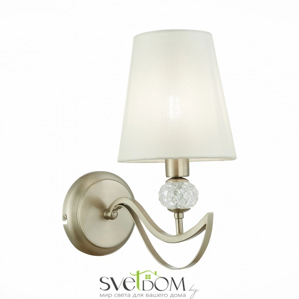 SLE111201-01 Светильник настенный Никель, прозрачный/Белый E14 1*40W BERGAMO