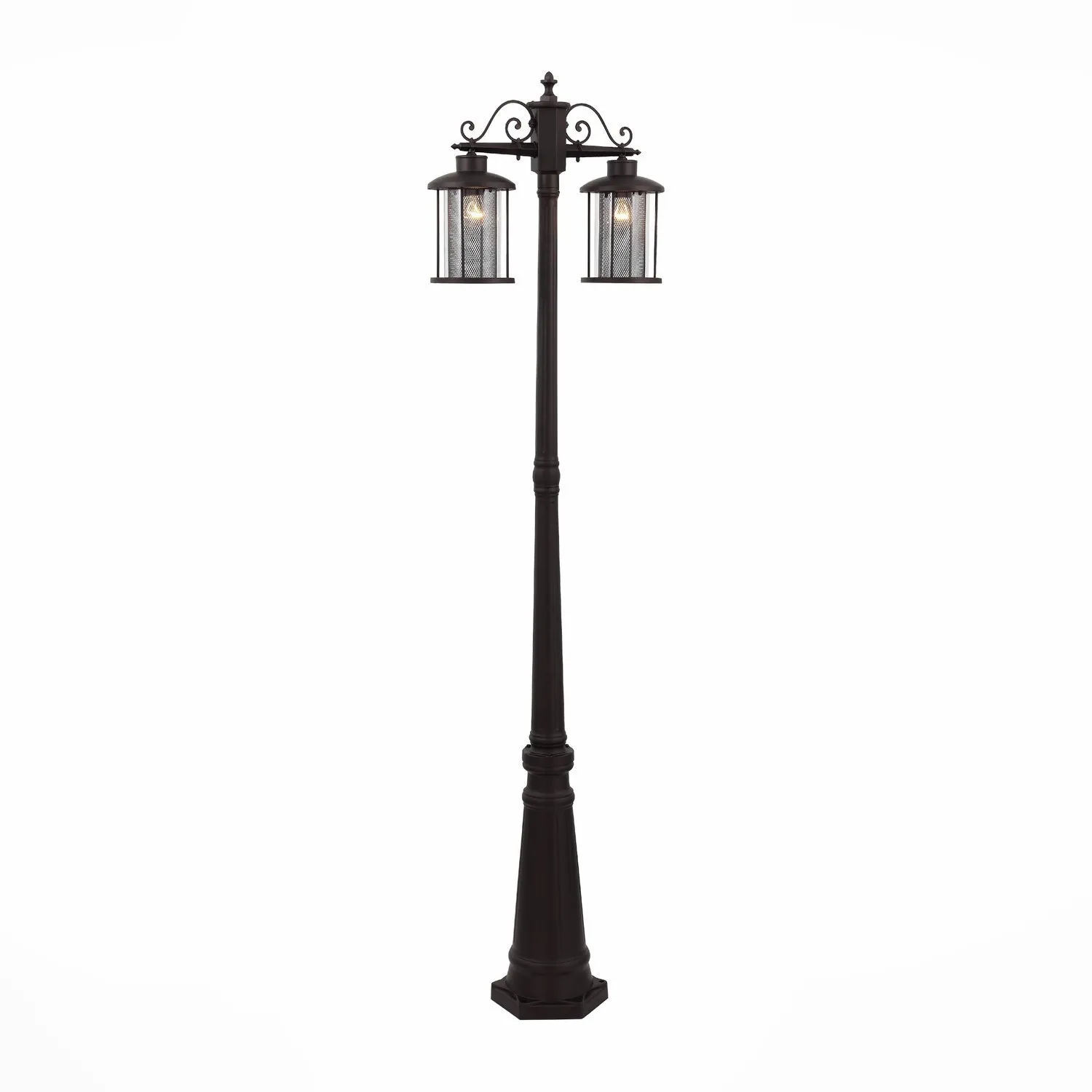 SL080.425.02 Светильник уличный наземный ST-Luce Темный кофе/Прозрачный, Темный кофе E27 2*100W LASTERO