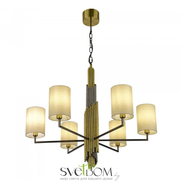SL1638.303.06 Светильник подвесной ST-Luce Латунь/Серый E14 6*42W GLORIA