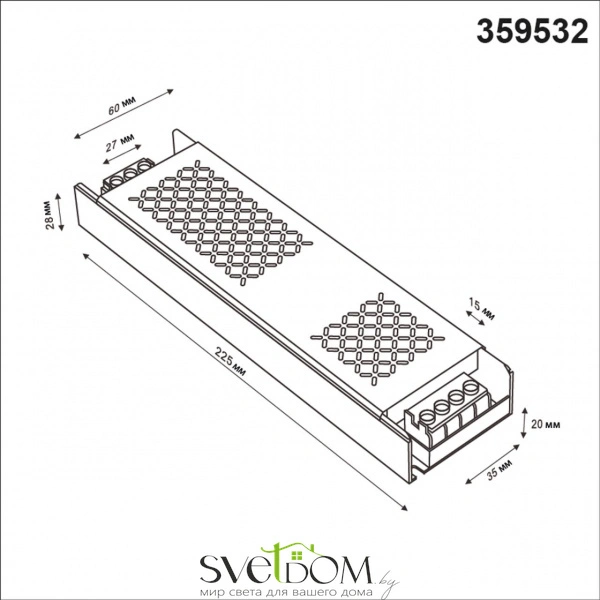 359532 DRIVE NT25 000 никель Выносной драйвер IP20 400W 48V
