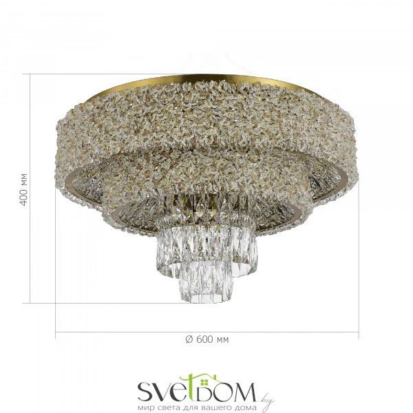 SL1637.302.16 Светильник потолочный ST-Luce Латунь/Прозрачный, Янтарный E14 16*60W SELINE