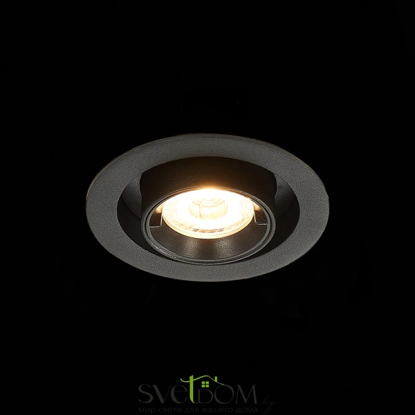 ST702.338.12 Св-к встр. Черный LED 1*12W 3000K 900Lm Ra80 24° IP20 D90xH92 180-240V Встраиваемые светильники
