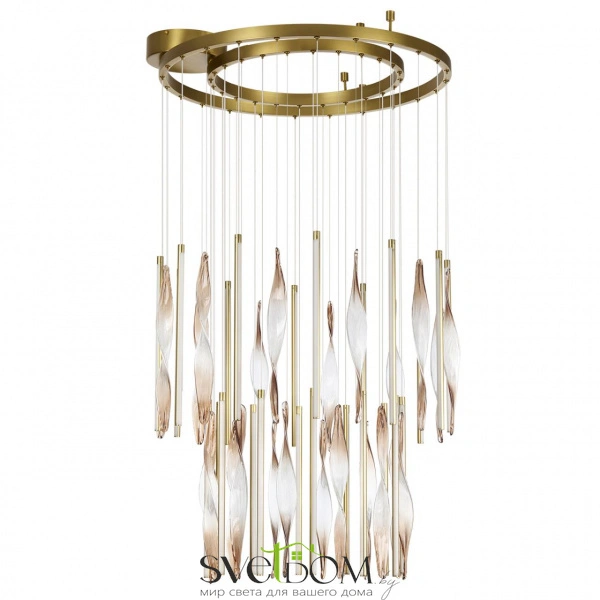 5468/150L L-VISION ODL_EX27 сатинированн.латунь/градиент коричн./металл/стекло Люстра LED*150W 3500K SPIRA