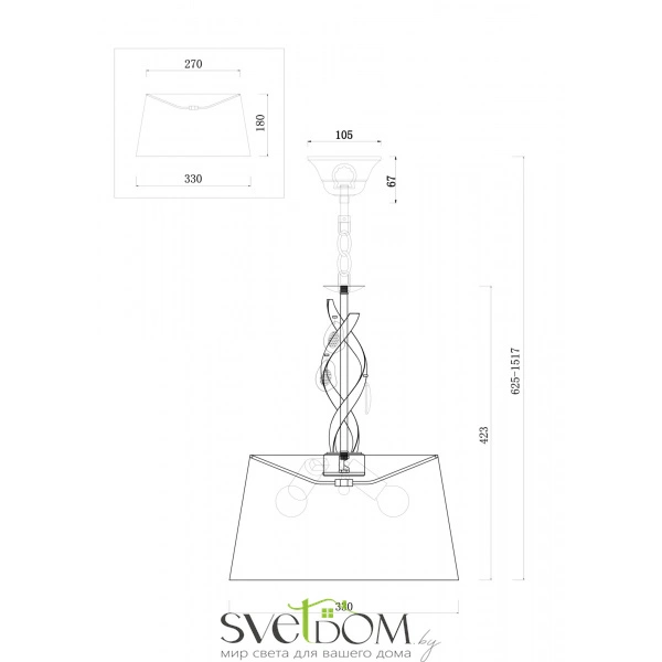 Подвесной светильник Freya FR2001PL-03G