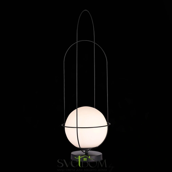 SL1189.404.01 Настольная лампа ST-Luce Черный/Опал E27 1*60W BEATA