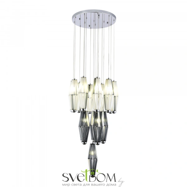 SL1242.103.16 Светильник подвесной ST-Luce Хром/Дымчатый, Молочный G9 16*5W 4000K CIARA