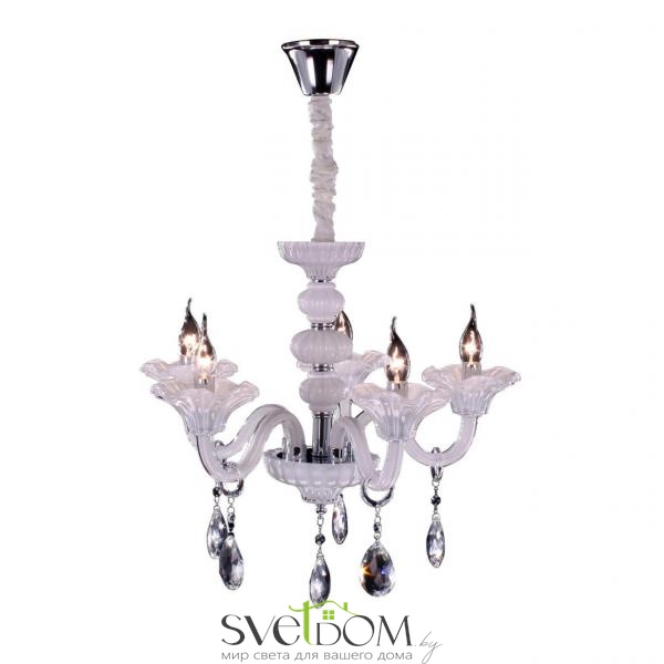 Citilux Ирида CL351150 Люстра стеклянная подвесная Белая