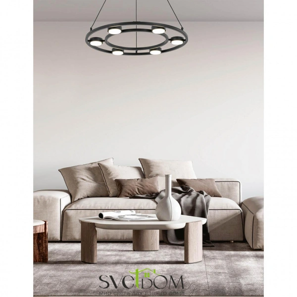 8340/8 MODERNI LN26 254 черный, металл Люстра подвесная LED GX53 8*7W 220V TORINA