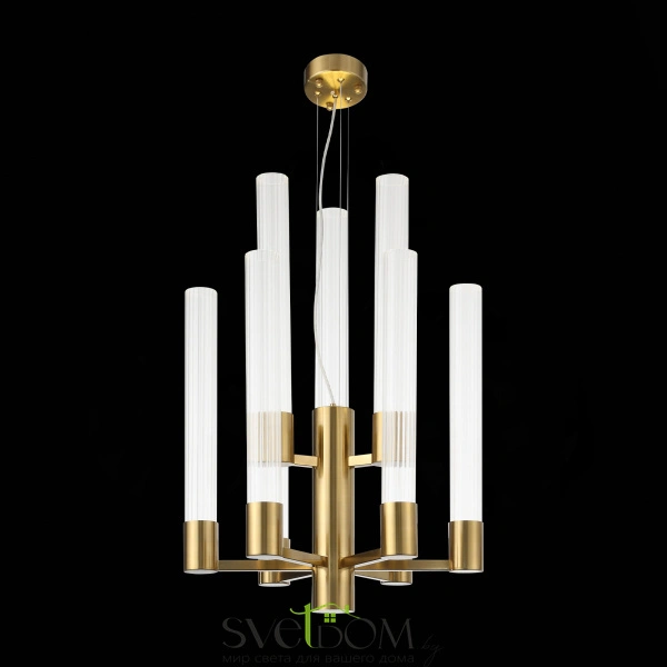 SL1229.303.09 Люстра подвесная ST-Luce Латунь/Прозрачный GU10 9*5W TERNI